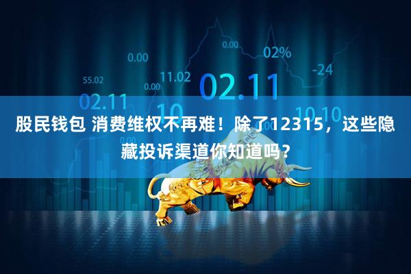 股民钱包 消费维权不再难！除了12315，这些隐藏投诉渠道你知道吗？